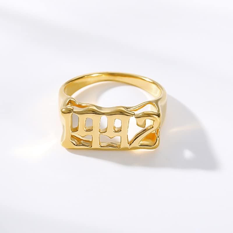 Ојлма моден број ringsвони обичајни броеви прстени 1995 1996 1997 година накит прстен за приврзоци златни прстени Сливер Анило - 1998
