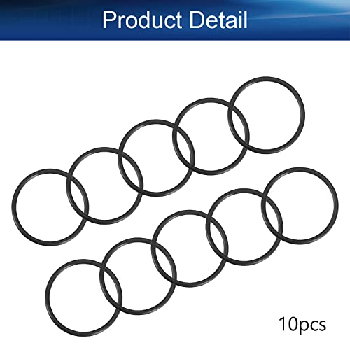 Беттомшин 10 парчиња нитрилна гума О-прстени, 44мм ОД 38,7мм ID 2,65мм ширина, метричка запечатување на заптивка за заптивка за