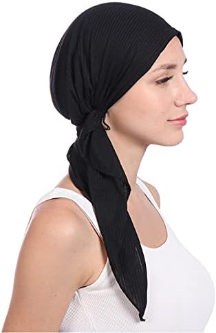 Womenените со цврста глава шамија завиткана шлаканица за глава, муслиманска турбанска капа, лесна дише брза сув капа за спиење