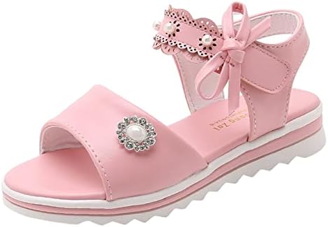Деца чевли модни цвеќиња дебели единствени сандали меки единствени удобни принцези сандали лето први сандали за девојчиња