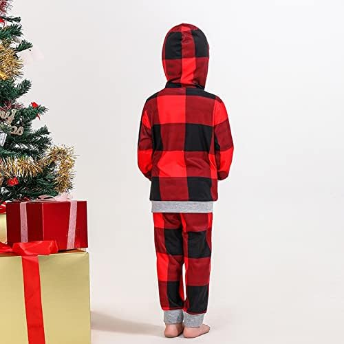2023 Совпаѓање на Божиќните пижами за семејни Божиќни долги ракави Грдите печатени врвови Панталони Обични Божиќни совпаѓања ПЈС
