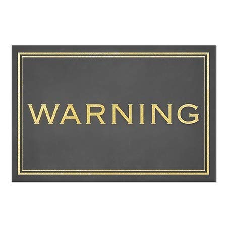 CGSignLab | Предупредување-Класичен ЗлатенПрозорец Прицврстување | 18x12