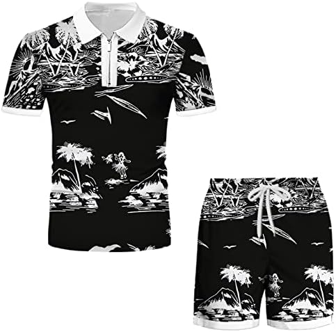 Летни мажи Атлетска маичка и шорцеви одговараат на модни печати за дишење фитнес маици со кратки ракави за кратки ракави