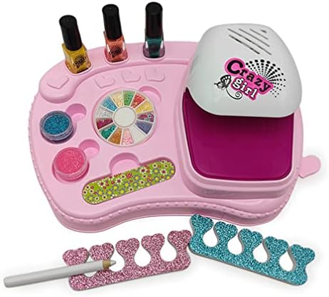 GADPIPARTY девојки играчки играчки мало девојче Направете вашиот комплет за лак за нокти, вклучува лак за лак за нокти за фен за нокти