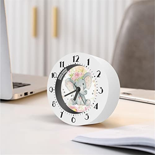 Biyejit Симпатична делфини печати едукативен часовник за аларм за деца со тивко движење, одличен часовник за учење за деца, убав wallиден