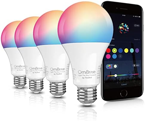 Паметни LED Светилки, RGBCW Целосна Боја Менување Затемнување, Wifi Контрола, Компатибилен Со Alexa &засилувач; Google Асистент, A19 60