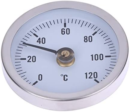 КЛХГ Термометар Биметал Нерѓосувачки Челик Површина Цевка Клип-На Пролет Температура Мерач 0-120 Степен