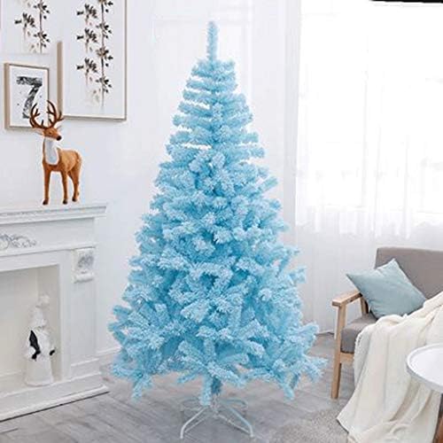 Xxsly вештачка елка сина вештачка елка сет, Божиќна декорација за Божиќ во затворен простор, со LED светлина 220V празнична елка