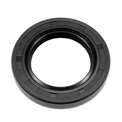 Заптивка за масло од Uxcell, TC 35mm x 55mm x 8mm нитрилна гума на капакот Двојна усна со пролет за лежиште, црна пакет од 1