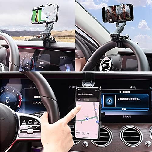 Hiyi мобилен телефон стојат држач за монтирање на телефон, надградени прилагодливи рачки на раката 360 ° држач за монтирање на автомобили, мултифункционално