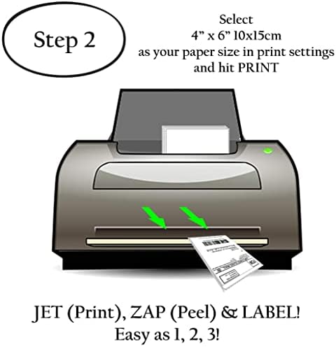 Етикети за испорака на Jetzap Pre-Cut 4x6 за печатачи со инк-џет и ласерски печатачи-само оптоварување и печатење-USPS UPS