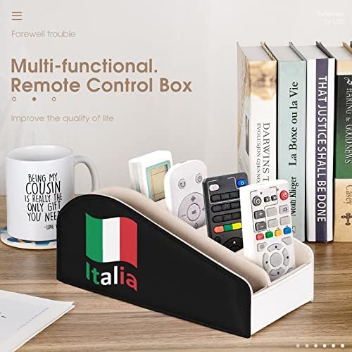 Италија Италија ИТАЛИЈАНСКО Знаме Тв Далечински Управувач Држач со 6 Прегради Кади Кутија Биро За Складирање Организатор За Блу-Реј