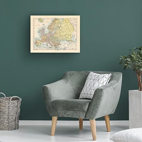 Трговска марка ликовна уметност „Карта на Европа“ платно уметност од портфолио на диво јаболко 14x19