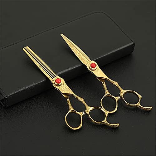 XJPB ножици за сечење на косата, 6,0 инчи, високо-не'рѓосувачки челик фризерски ножици, за фризерски текстурирање салон или домашна