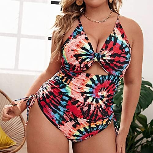 Женска облека за пливање Едно парче Слимфит Контрола на стомакот Контрола на плоштад вратот Цветник 2023 летен плажа за одмор мода за капење