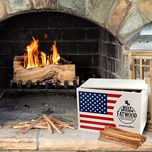 10 фунти. Комплет Кутија За Подароци од фатвуд | Стапчиња За Палење Оган Во Специјално Издание Кутија За Складирање Знаме Во САД Запалете Оган