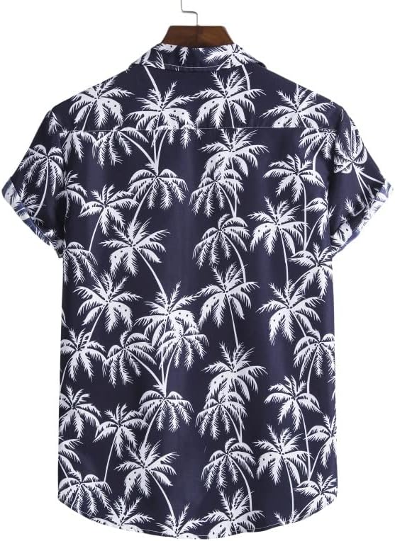 Jydqm летен машки хавајски кошула постави кратки ракави печатено лежерно копче надолу со кошула шорцеви од плажа 2 парчиња костум