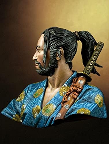Сплитг 1/10 смола Војник Биста Неизвесен и необоен модел комплет на антички јапонски самурај // k82237