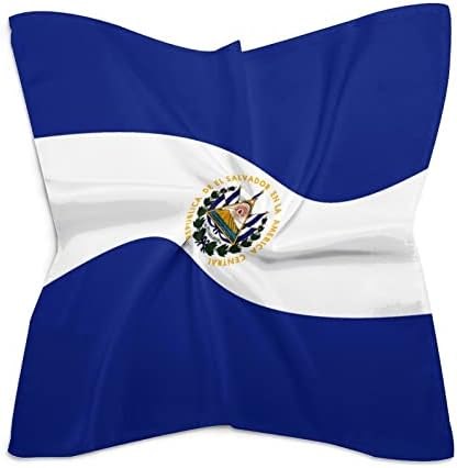 Ел Салвадор знаме Гроздобер свила-како квадратна шамија мека бандани печати маска за маска за маски за глава