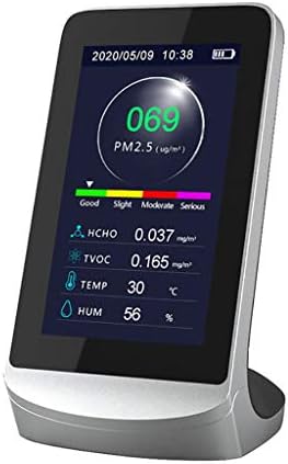 Wxynhhd Дигитален мултифункционален CO2 PM2.5 PM1.0 PM10 HCHO TVOC детектор термометар Термометар Хигрометар Анализатор за квалитет