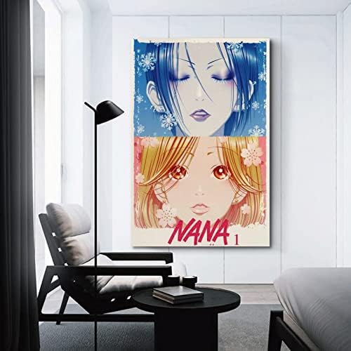 Шаху Аниме Нана Постер за спална соба естетски wallиден декор платно, artидна уметност подарок 12x18inch