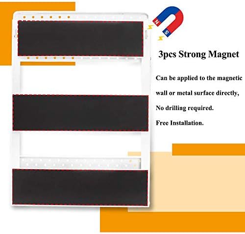 Магнетна решетка за зачини, држач за магнетна хартиена крпа магнетна полица зачини Организатор магнетни полици за кујна организација и складирање