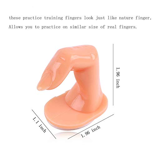 Вежбајте прсти за акрилни нокти за обука на гел за нокти за вежбање прсти за декорација на прсти, пластични лажни прсти со нокти, 10 пакувања