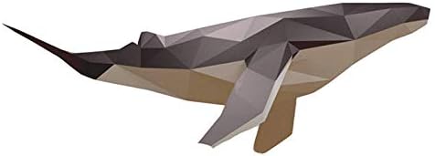 WLL-DP 3D кит хартија скулптура рачно изработена геометриска оригами загатка украси DIY животински хартија модел пред-исечена
