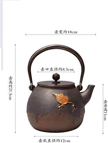 Чајот Y-lkun поставува садови со чај леано железо чајник садници железни чајници на дрвјата железо тенџере есе леано железо сад