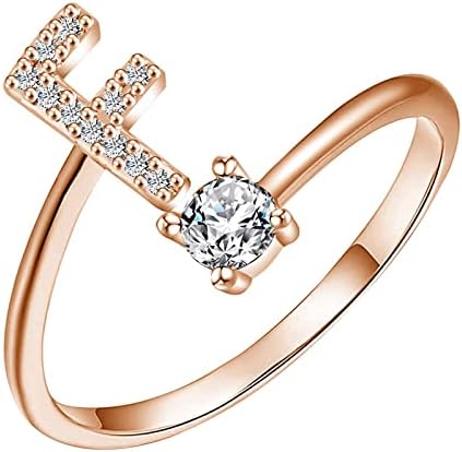 2023 Нови букви прстени Отворени прстени предлози подароци за невестински ангажмани, прстени Божиќни лакови за жени
