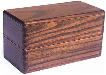 Икви Бенто Кутија Природно Дрво Јапонски Традиционални Квадратни Контејнери За Ручек, Кутија За Суши Од Цврсто Дрво, Правоаголна Двослојна Кутија