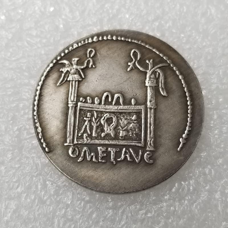 Антички занаети Римска монета од бакарна сребрена сребрена сребрена долар сребрена рунда 3425