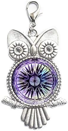 HandcraftDecorations Компас за накит со steampunk steampunk owl zipper Повлечете го steampunk јастог затворач steampunk часовник був патент
