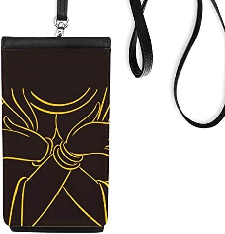 Култура за рачна биста Телефонска чанта чанта што виси мобилна торбичка црн џеб
