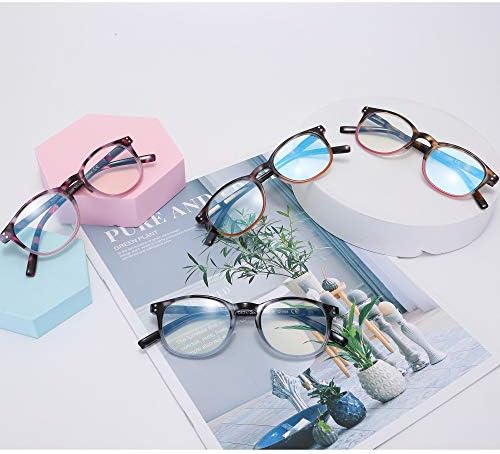 ОЧИЛА 4 Пакување Очила За Читање Сина Светлина Блокирање Пролет Шарка Жени Читатели