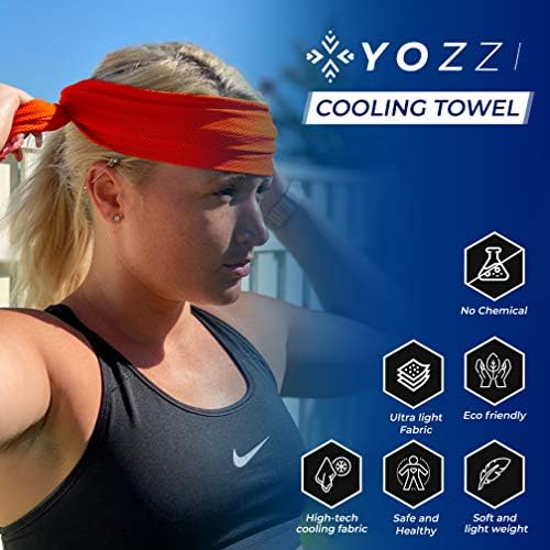 Yozzi Tooling Proy, мраз крпа, микрофибер крпа, мека студена пешкир за јога, спорт, тренингот, теретана, кампување, фитнес, трчање,