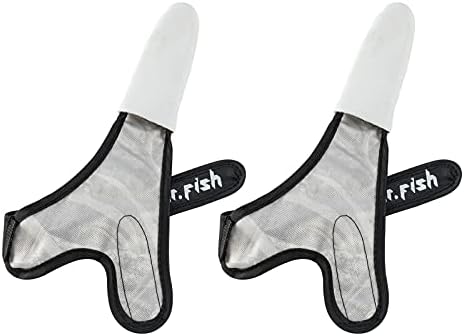Д-р Фиш 2 парчиња нараквици за риболов леање 2 индекс на прсти за прсти за заштита на прсти против парчиња солена вода тролање