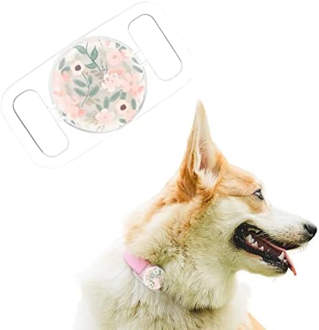 Пушка хартија копродукции држач за јака на кучиња - водоотпорен држач за воздушни тагли за кучиња - Единствена цветна кутија