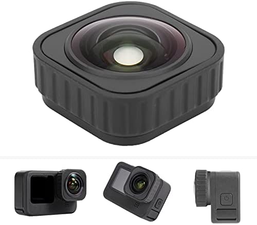 Vifemify Sports Camera Side Angle Lens 155 степени Оптички стаклени леќи за 9 леќи за камера SLR леќи за камера леќи за камера