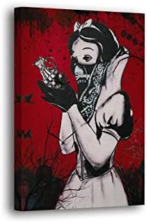 Духовно девојче со балон Банкси платно wallидна уметност, постери за artидни уметности од графити banksy оригинал, Banksy Wall Art