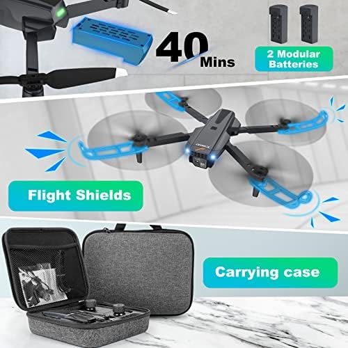 Tercaso Drone со камера за возрасни, WiFi 1080p HD камера FPV Video Video, RC Quadcopter мултиотори, одржување на надморска