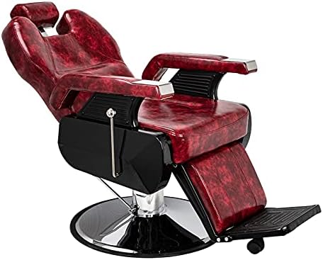 N/A салон за коса бербер столче, голем бербер стол вино црвен американски магацин на залиха