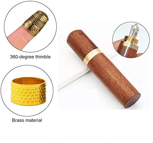 Weisheng 7 парчиња бакар за шиење на бакар, прилагодливо шиење на прстените за шиење капачиња, вештачки кожни монети прсти заштитници метални