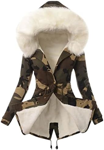 Зимски палта за жени плишани топло руно јакни со капини со дебели палта со џебови плус подножје на отворени предни палта