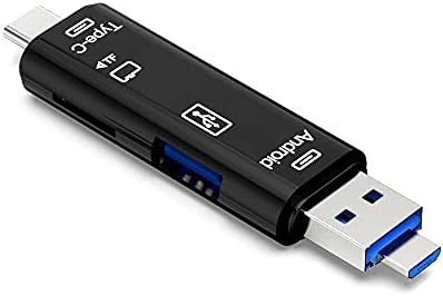 1 * 5 во 1 USB3.0 Тип C/USB/Micro USB SD TF меморија кардер ОТГ Адаптер додаток за додатоци за мобилни телефони мобилни телефони