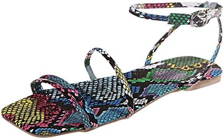 Женски сандали 2021 година, удобни станови случајни летни сандали на плажа римски чевли отворени пети каиш платформа Сандал чевли црно