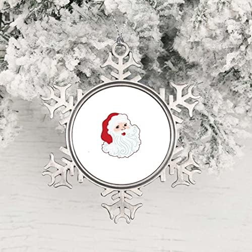 2021 Божиќна украс Снегулка Тркалезни метални украси за Божиќни смешни идеи за чување подарок елка зимска забава виси украси приврзоци
