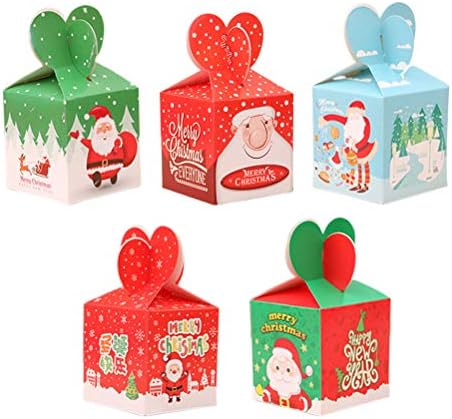 PRETYZOOM Кутии 5 ПАРЧИЊА Бадник Преклопна Кутија Цртан Филм Симпатична Кутија За Бонбони Кутија За Забава Фаворизирајте Кутии За Бонбони