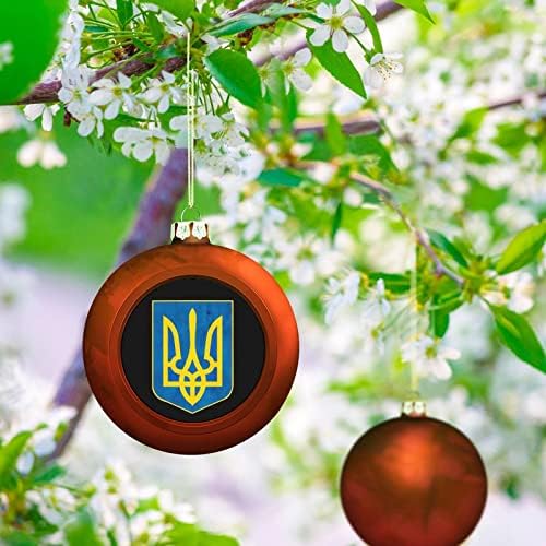 Гроздобер грб на украински Божиќни топки 2.4 Божиќно дрво што виси украси за украси за забава
