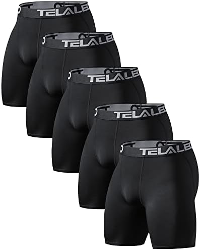 Телелео 5/6 пакет Компресија шорцеви мажи спандекс спортски шорцеви атлетски тренингот за извршување перформанси за изведба на долна